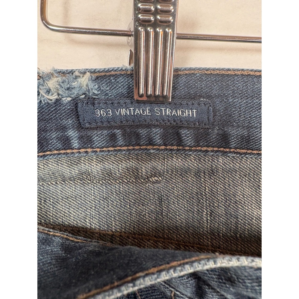 Lucky Brand 363 Vintage Straight Jeans Mens 35x32 Dark Wash Denim Blue - Picture 4 of 10